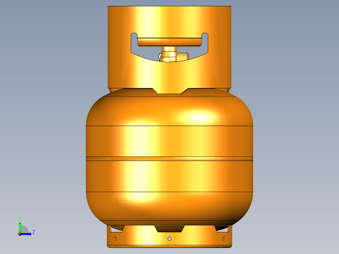 2kg野营气瓶左视图