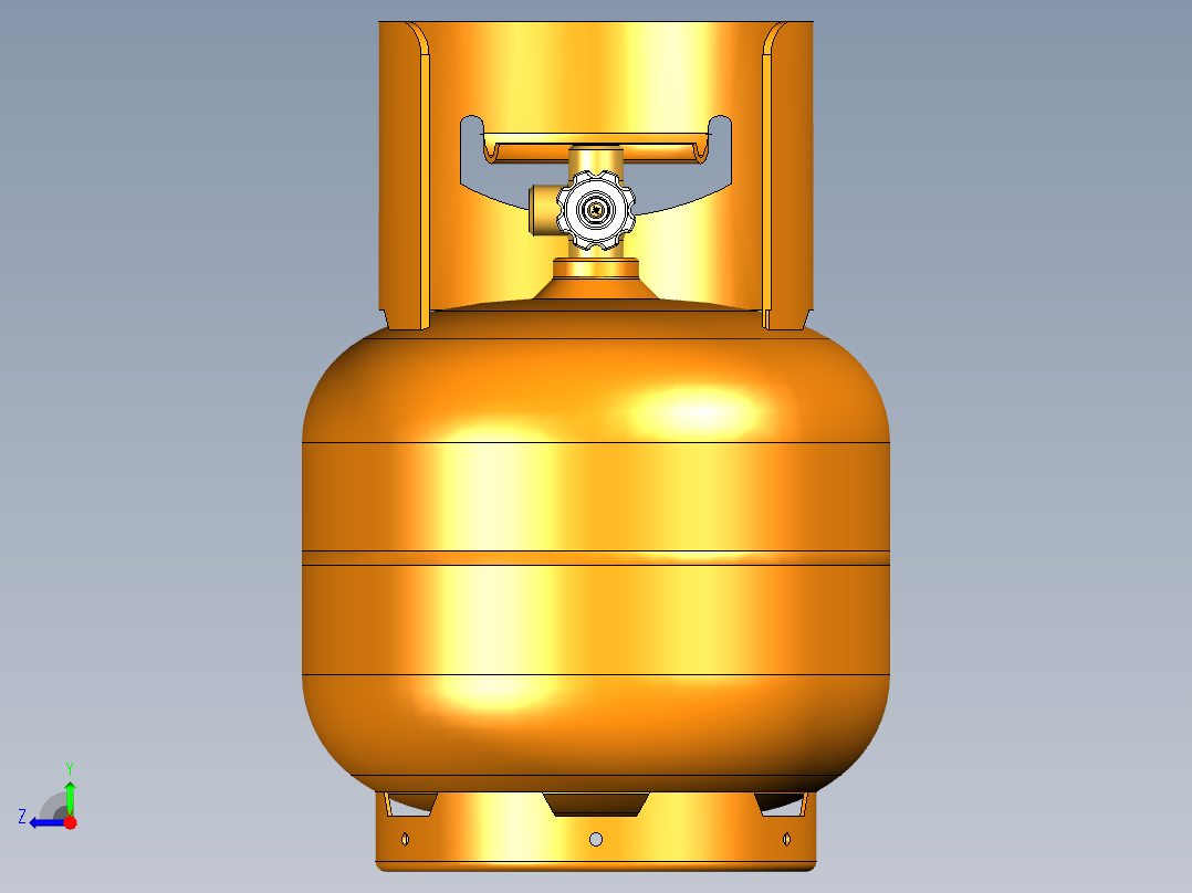 2kg野营气瓶右视图