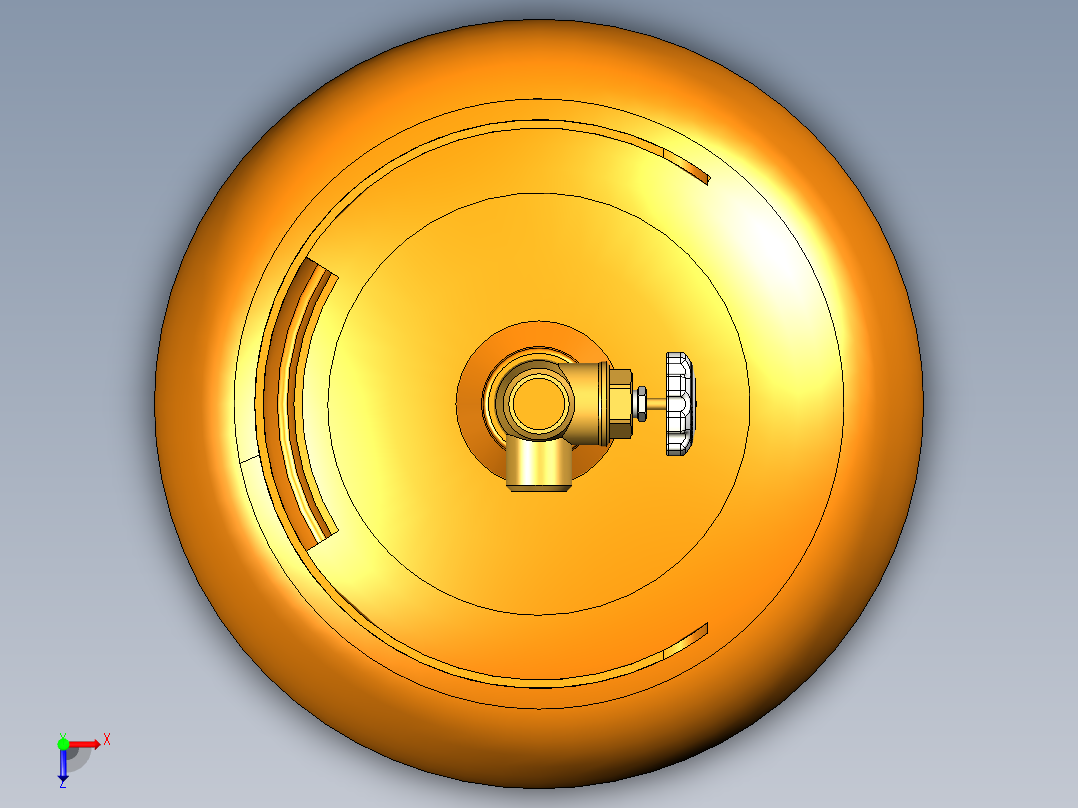 2kg野营气瓶俯视图