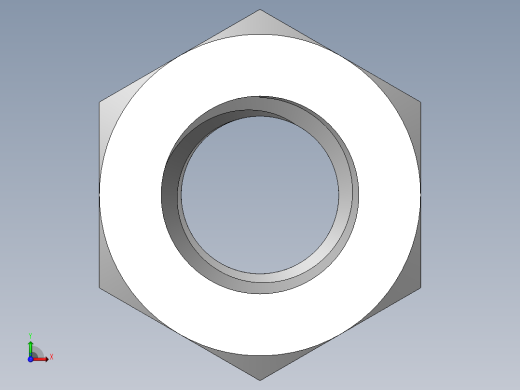 M8 x 1.25mm Thread HEX NUT.SLDPRT前视缩略图