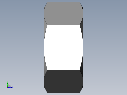 M8 x 1.25mm Thread HEX NUT.SLDPRT左视缩略图
