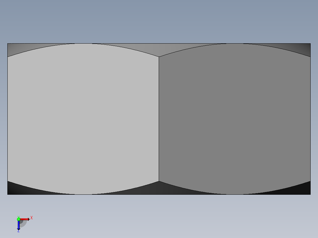 M8 x 1.25mm Thread HEX NUT.SLDPRT俯视图