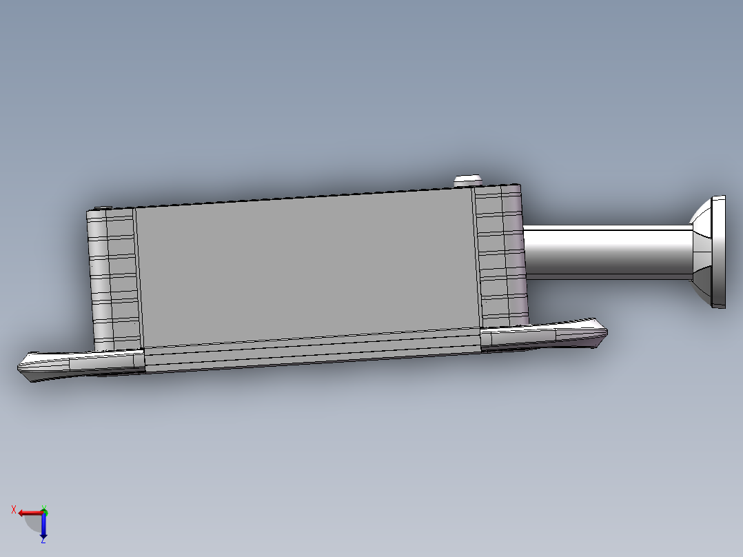向上固定底座+90度箱体连接器+控制箱俯视图