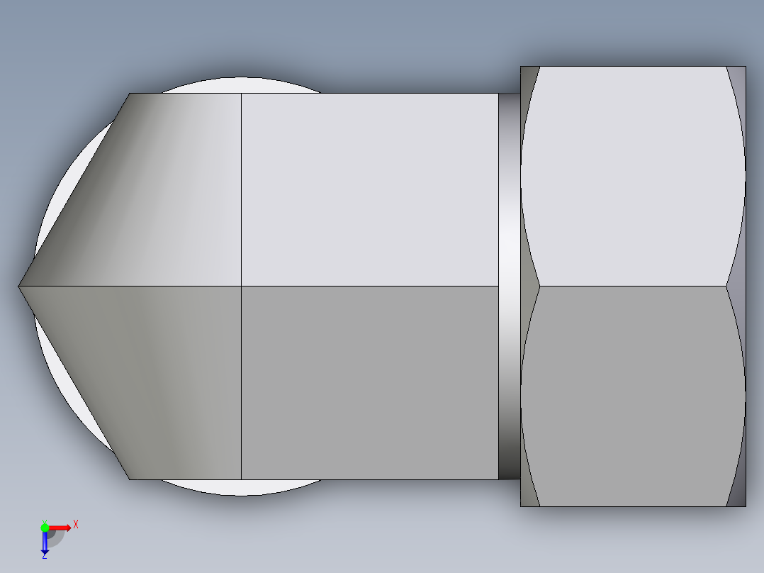 卡套式工业通用硬管接头EO_Male_stud_elbow_WE28LR71俯视图