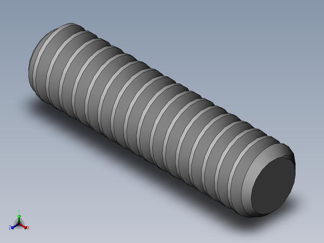 DIN 913-ISO 4026 固定螺钉-M1.6 L=6.SLDPRT正等轴测图