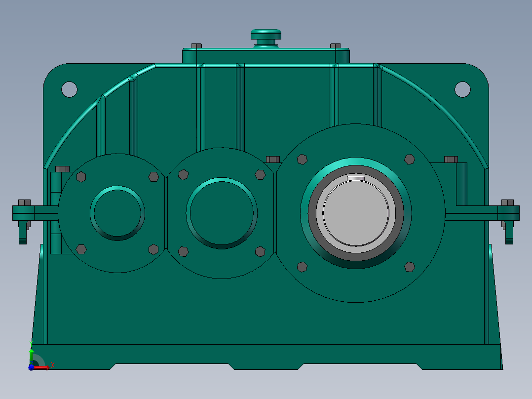 ZLY型硬齿面圆柱齿轮减速器180前视图
