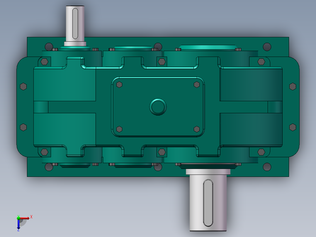 ZLY型硬齿面圆柱齿轮减速器180俯视图