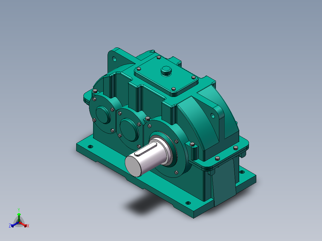 ZLY型硬齿面圆柱齿轮减速器180正等轴测图