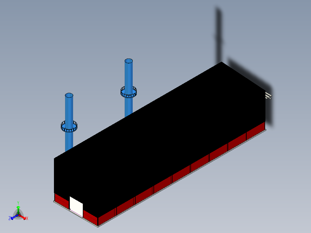 60吨蒸汽锅炉主视图