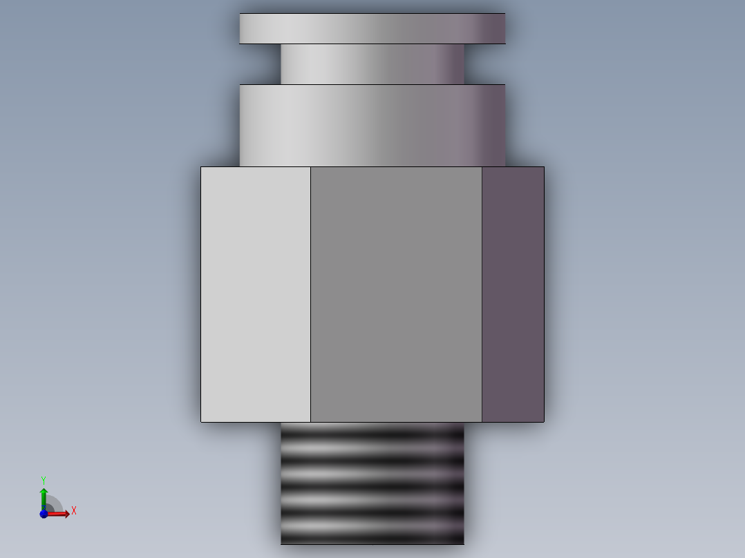 通用管接头美制1-8123f前视图