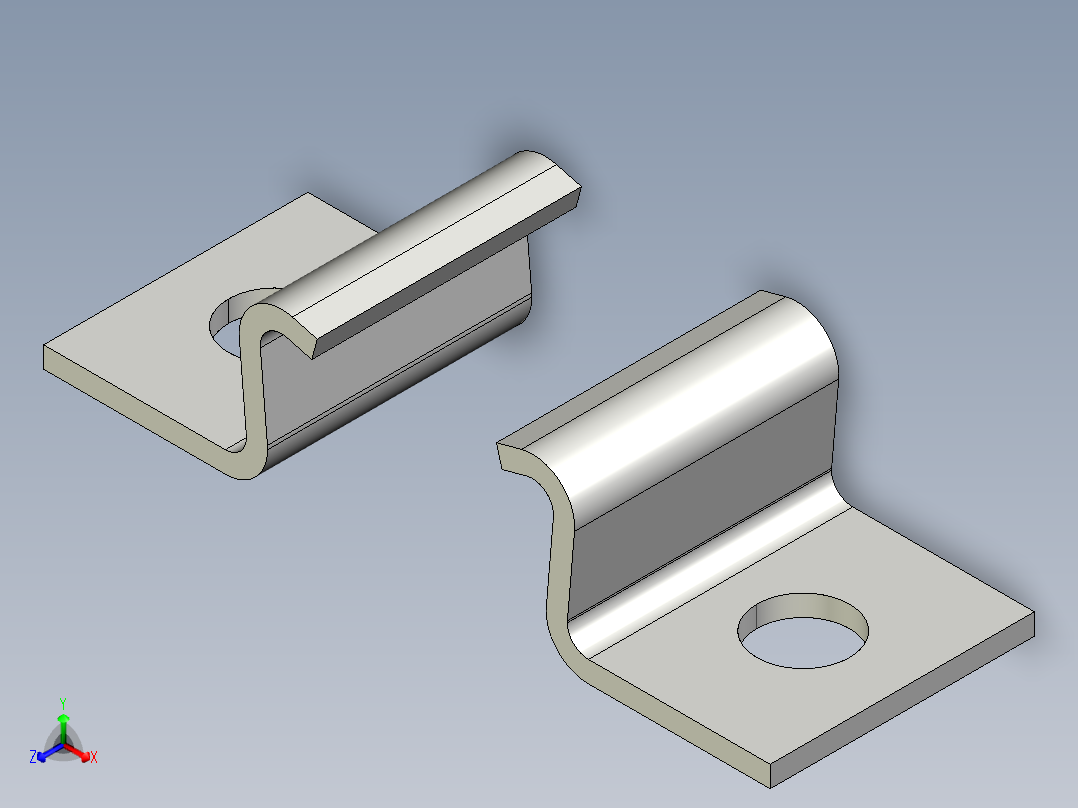 壓板CPP-3D多系列多零件图纸模型主视图