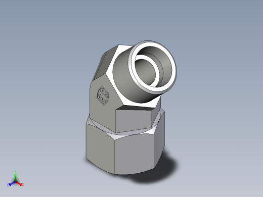 卡套式工业通用硬管接头EO_Swivel_nut_45_deg_elbow_EV16SOMDCF