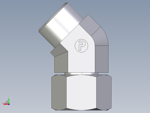 卡套式工业通用硬管接头EO_Swivel_nut_45_deg_elbow_EV16SOMDCF后视缩略图