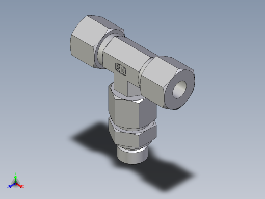 卡套式工业通用硬管接头EO_Assembled_adjustable_standpipe_branch_tee_EVT10SM71
