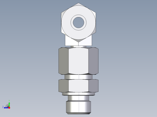 卡套式工业通用硬管接头EO_Assembled_adjustable_standpipe_branch_tee_EVT10SM71右视缩略图