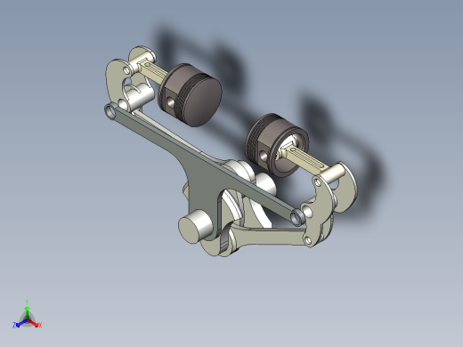 单曲柄相对活塞发动机