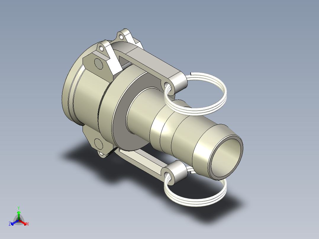 软管接头 - Camlock正等轴测图