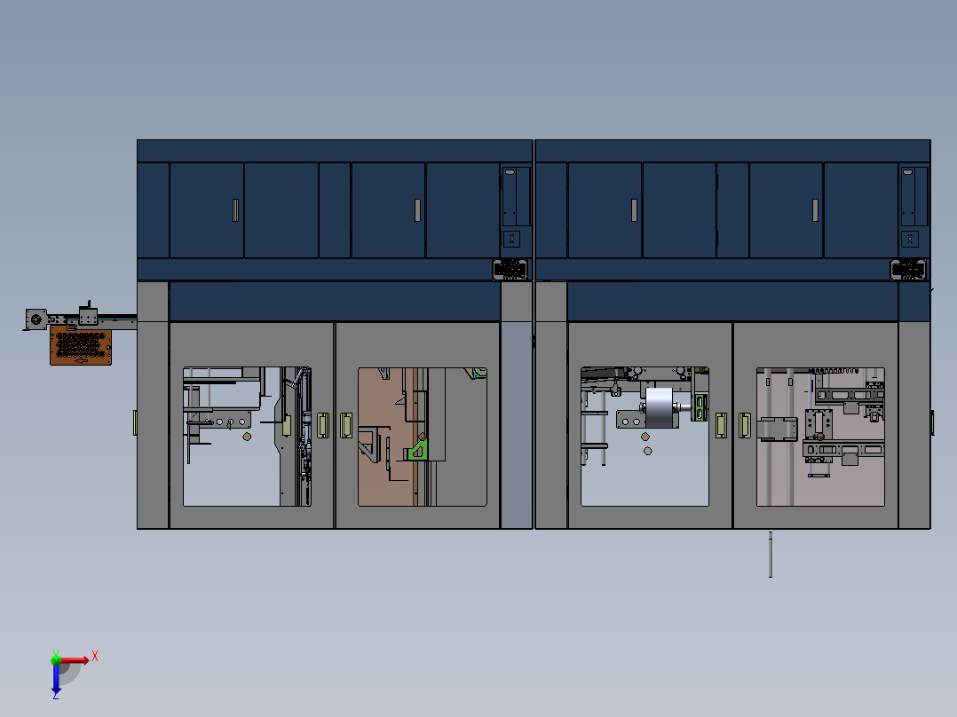 自动分选机俯视图