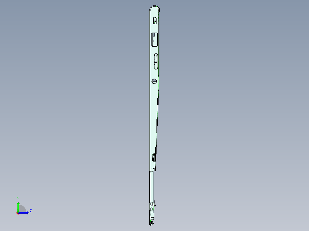 包胶版笔记本外壳攻牙程序模型左视图