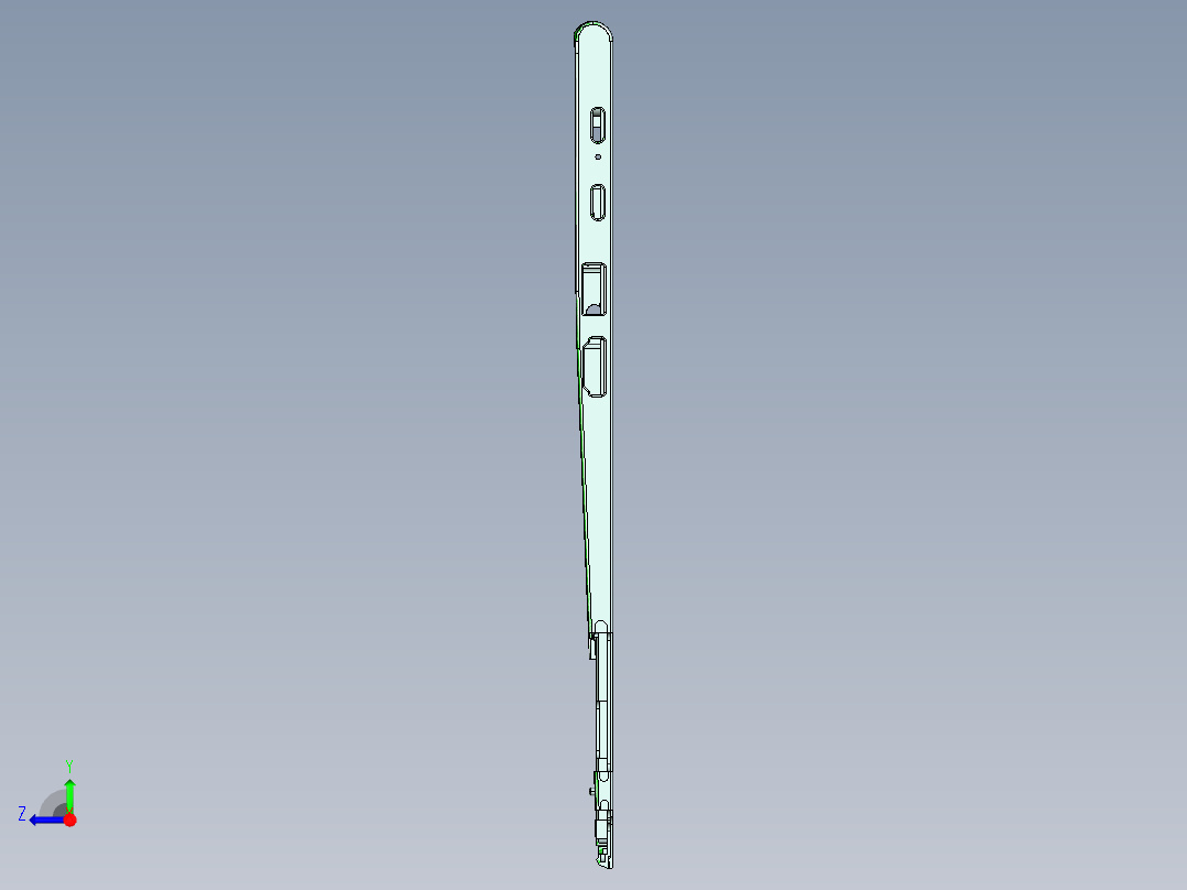 包胶版笔记本外壳攻牙程序模型右视图
