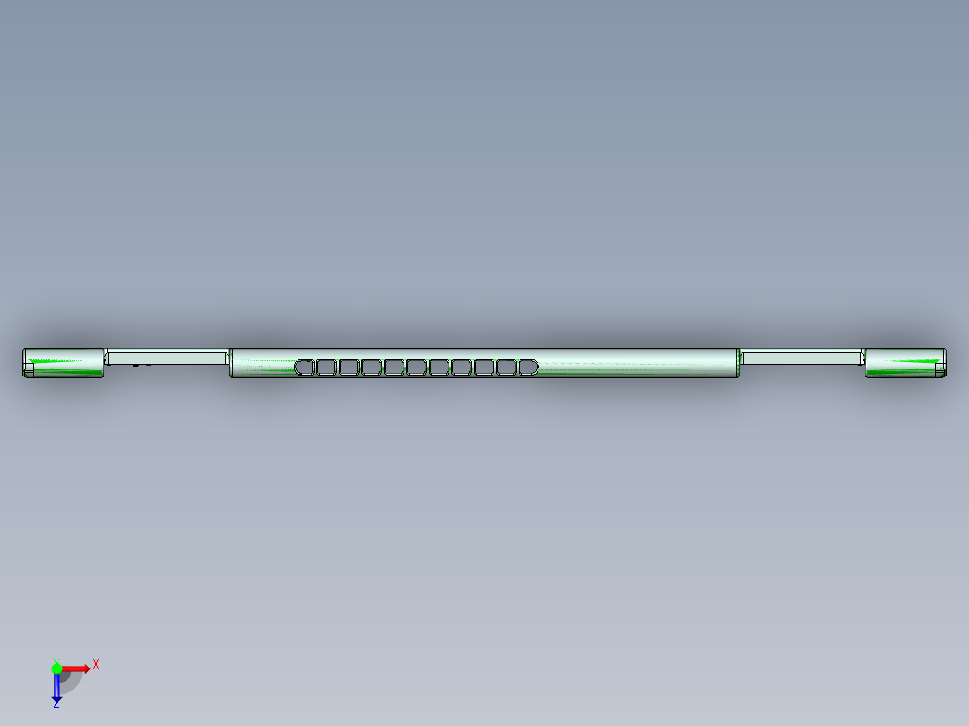 包胶版笔记本外壳攻牙程序模型俯视图