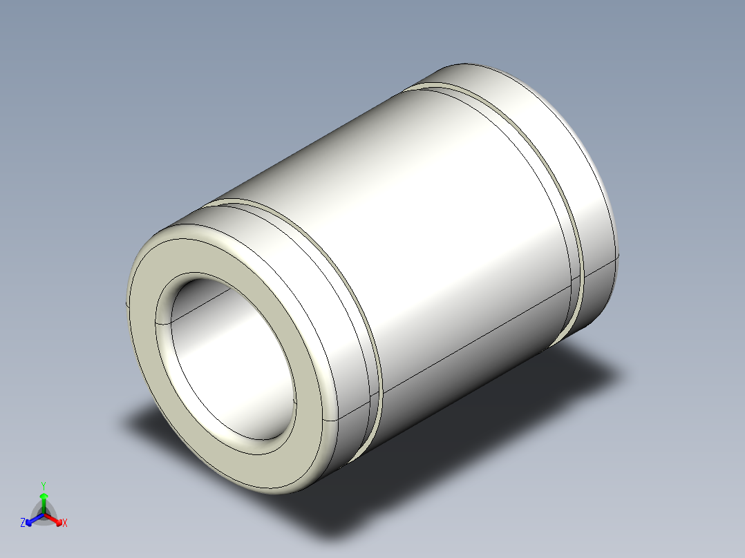 A61014 直线轴承正等轴测图