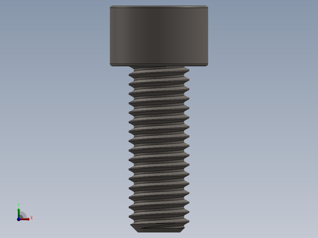 Screw_DIN_912_M8x22F_A2.SLDPRT公制内六角螺钉前视图