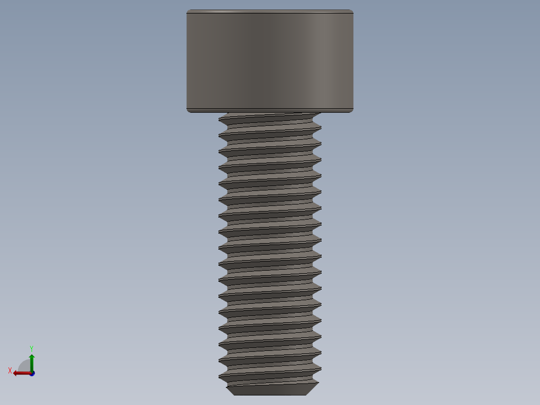 Screw_DIN_912_M8x22F_A2.SLDPRT公制内六角螺钉后视图