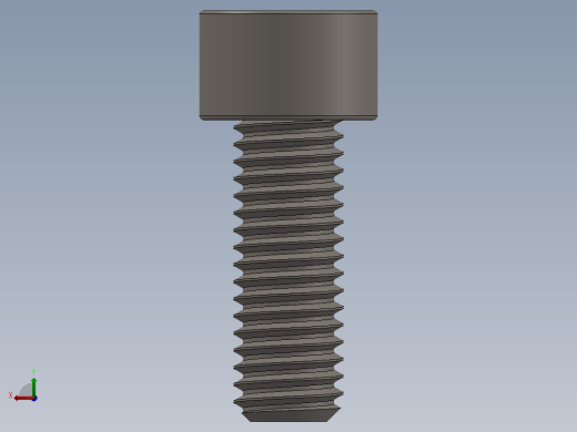 Screw_DIN_912_M8x22F_A2.SLDPRT公制内六角螺钉后视缩略图
