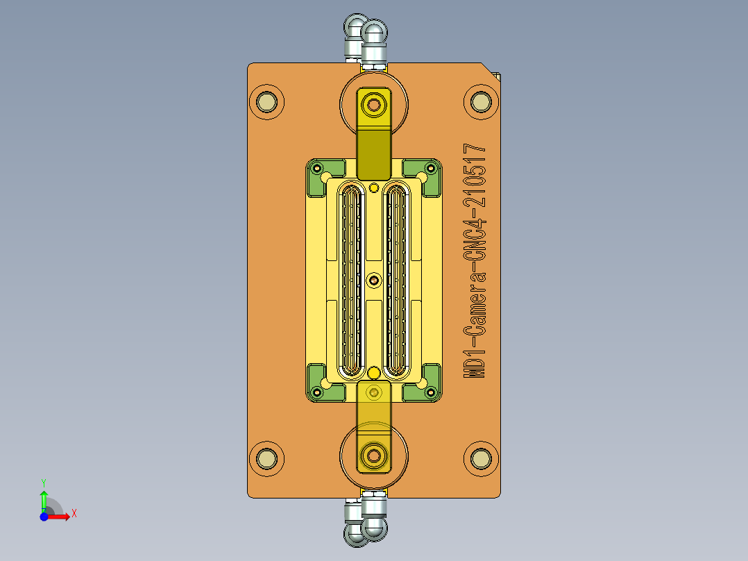 MD1-Camera小件CNC工装夹具三维模型-CNC4-210616前视图