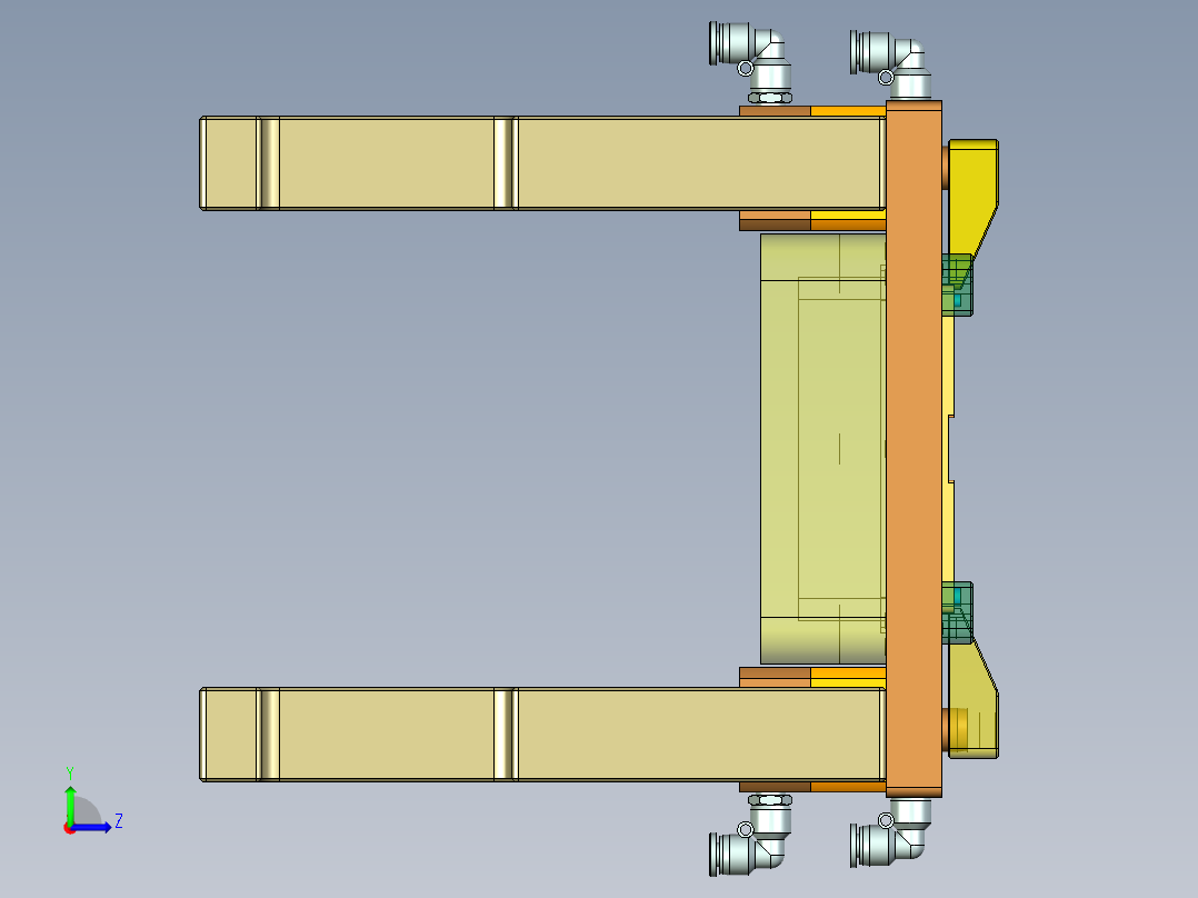 MD1-Camera小件CNC工装夹具三维模型-CNC4-210616左视图