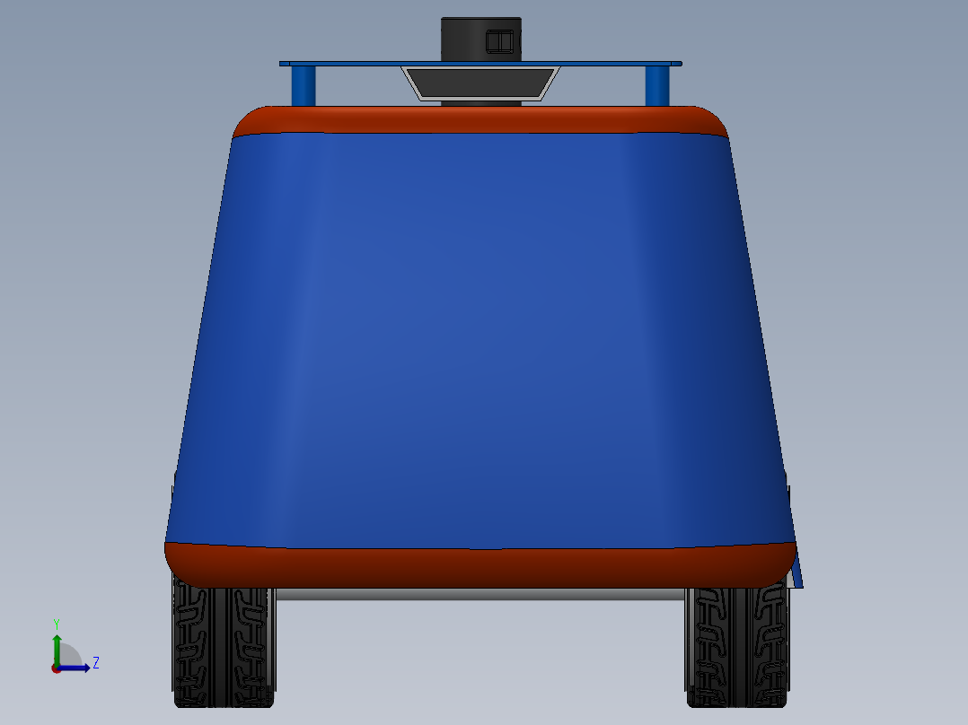 快递小车左视图