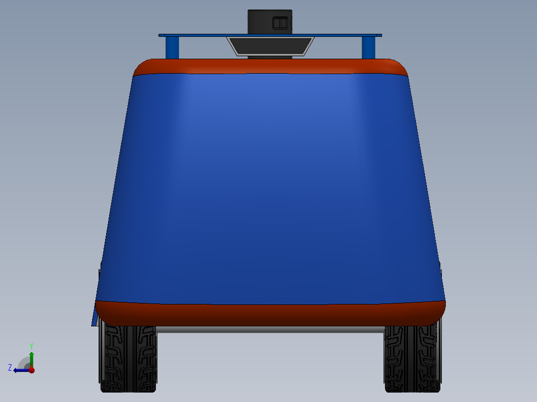 快递小车右视图