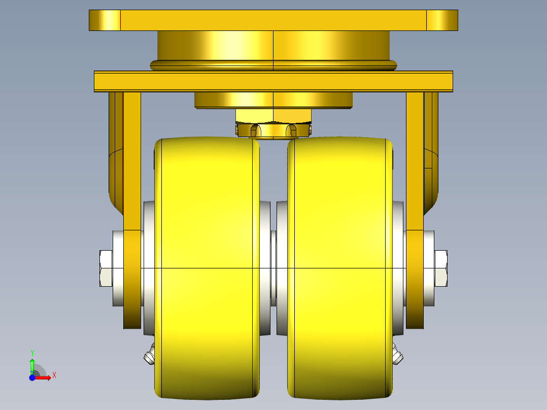 万向轮、脚轮(110)前视图