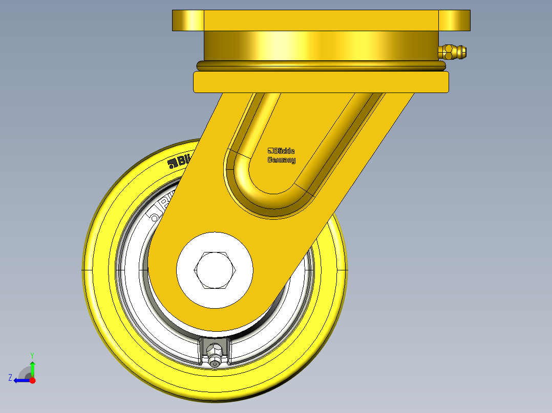 万向轮、脚轮(110)右视图