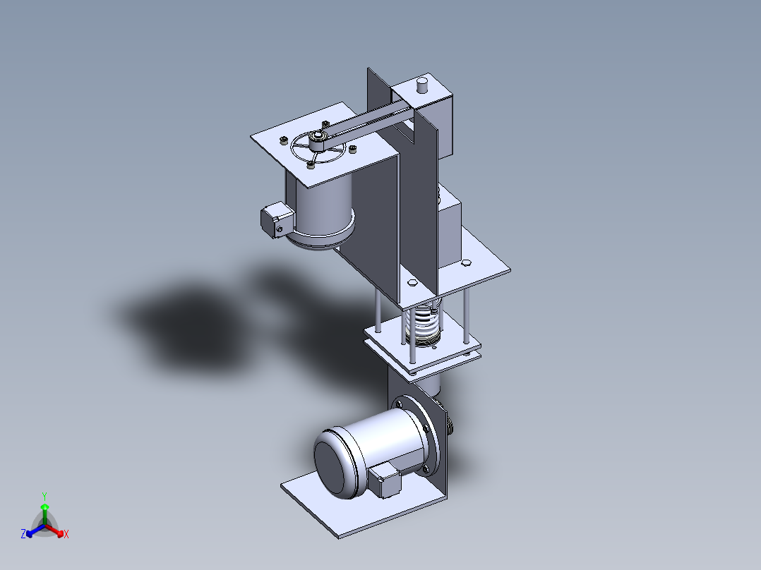 摩擦机正等轴测图