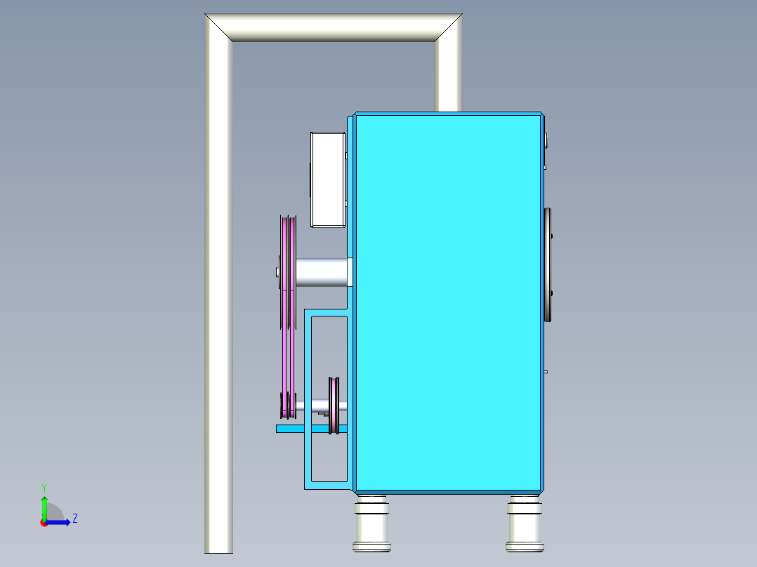 B2004021-洗衣机干衣机左视图