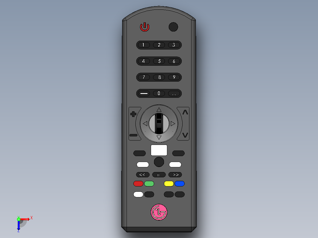 遥控器、遥控板(20)俯视图