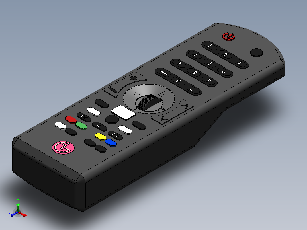 遥控器、遥控板(20)正等轴测图