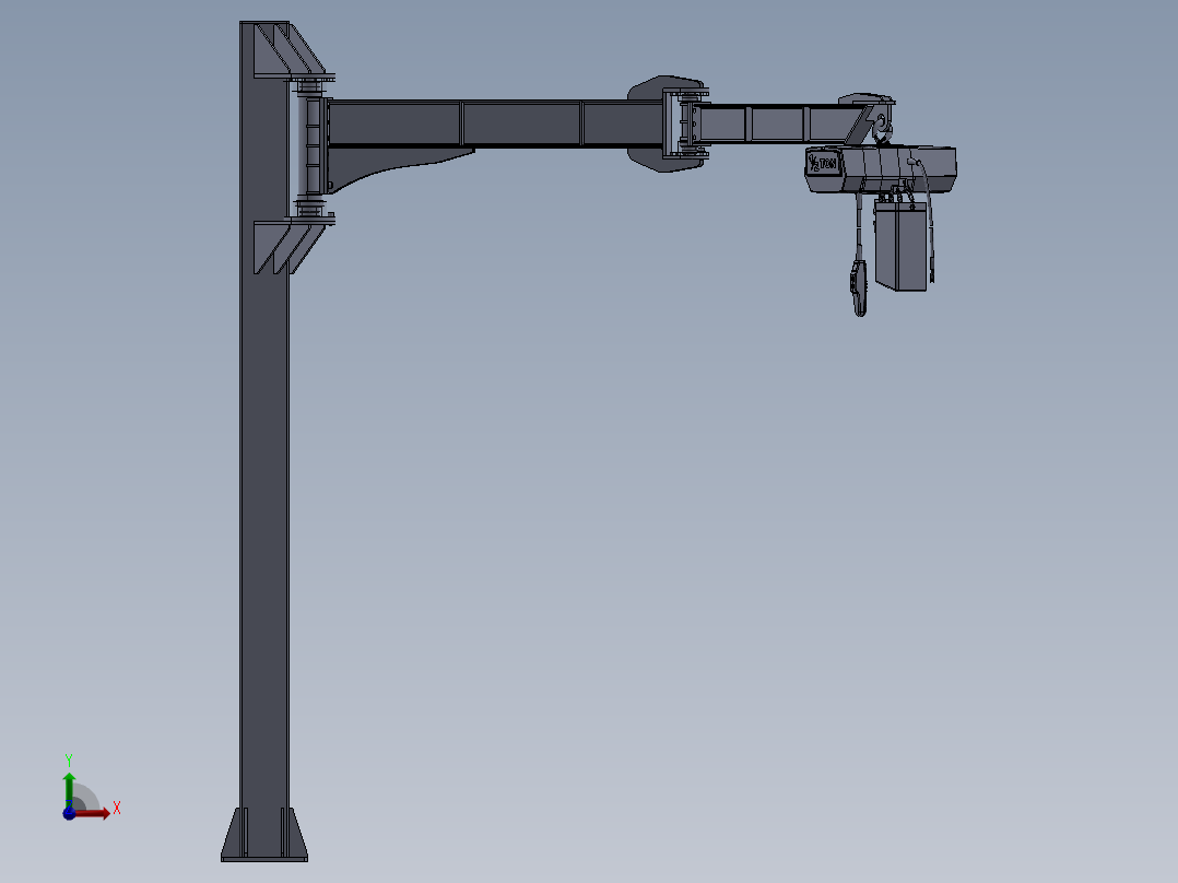 折臂式起重机前视图