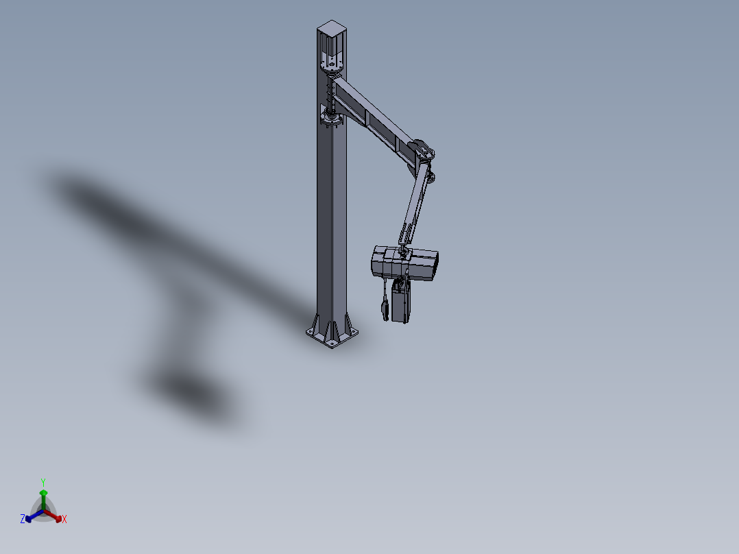 折臂式起重机正等轴测图