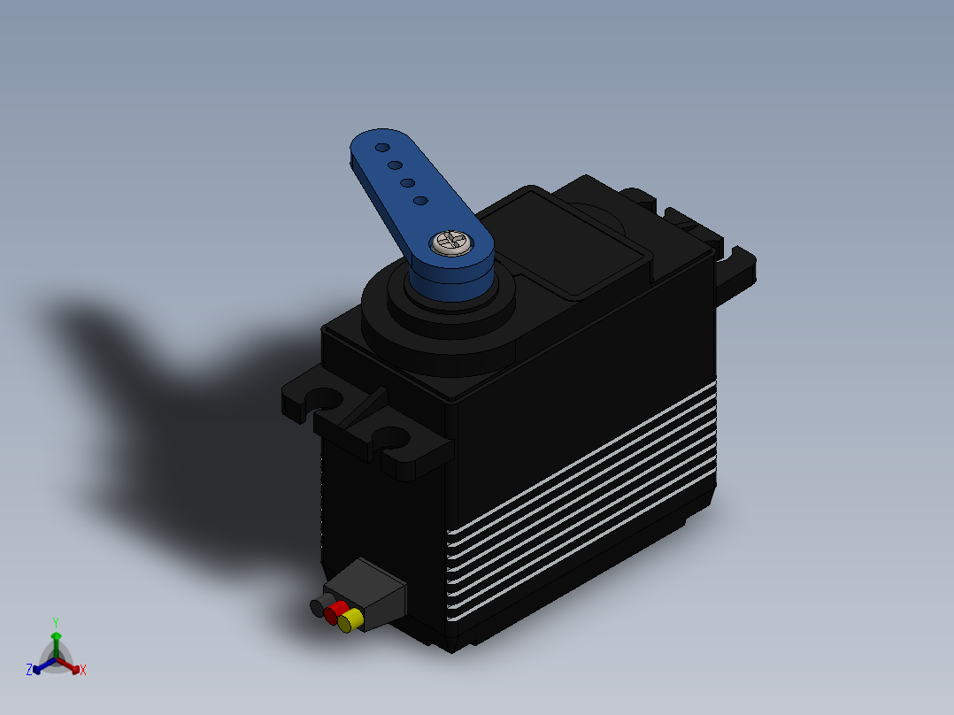 舵机(38)正等轴测图