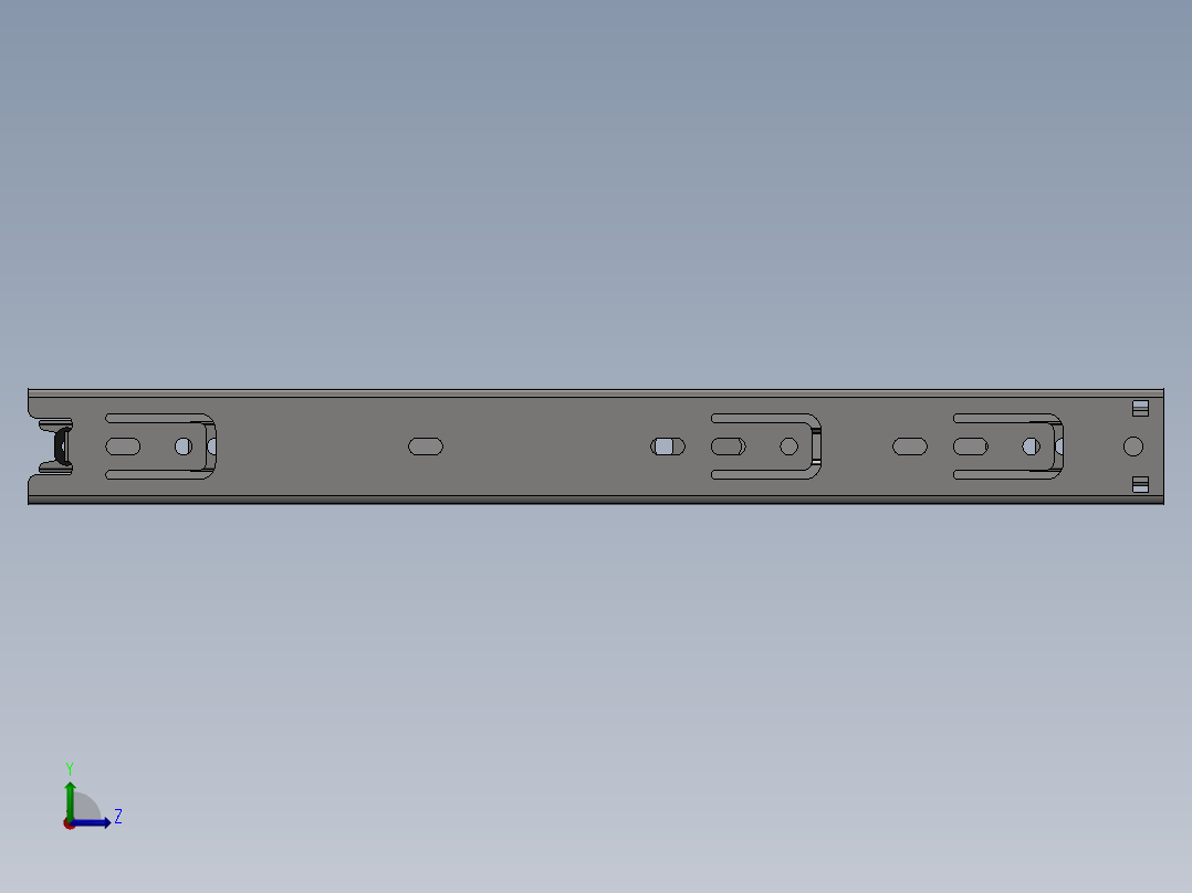 GTV PK-0H30-3000滑动导轨左视图