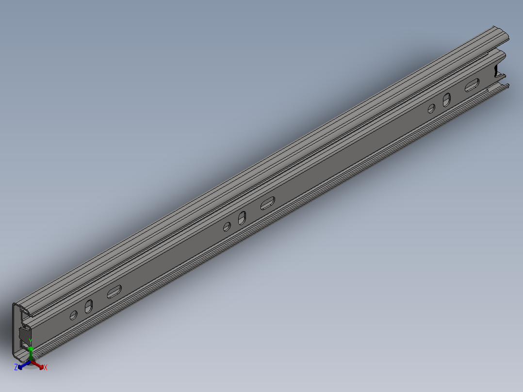 GTV PK-0H30-3000滑动导轨正等轴测图