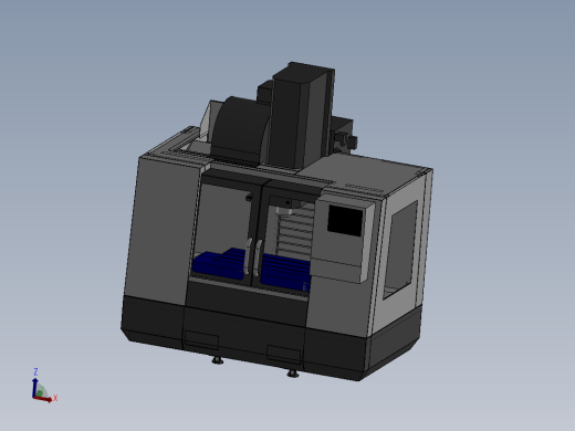 数控机床、HASS数控机床3D模型图纸 Solidworks设计