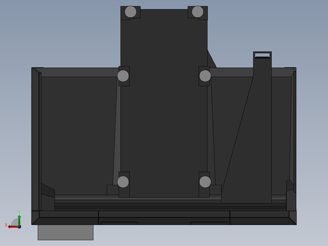 数控机床、HASS数控机床3D模型图纸 Solidworks设计后视图