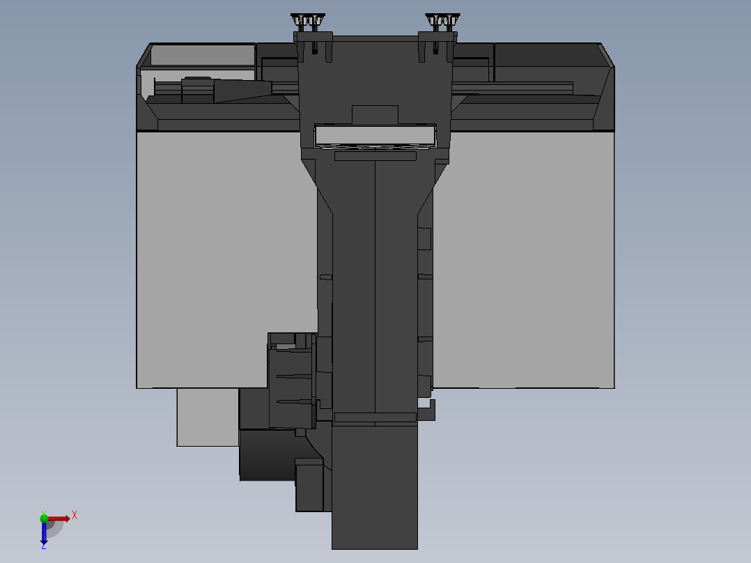 数控机床、HASS数控机床3D模型图纸 Solidworks设计俯视图