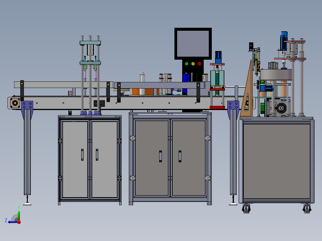 饮料自动灌装贴标旋盖 1664624右视图