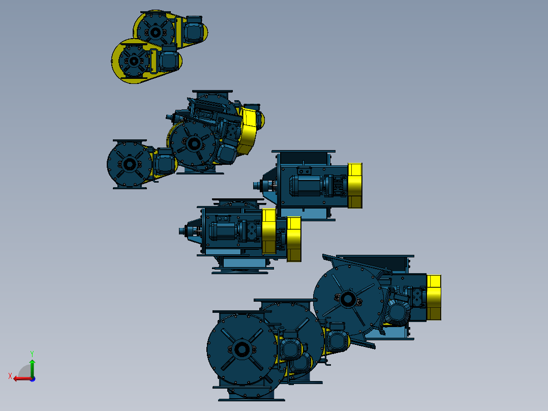 17款最全新型10 HC-方形旋转阀模型后视图