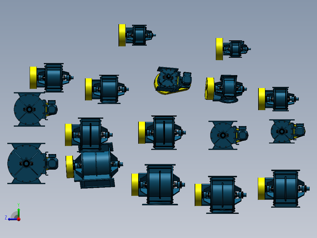 17款最全新型10 HC-方形旋转阀模型右视图